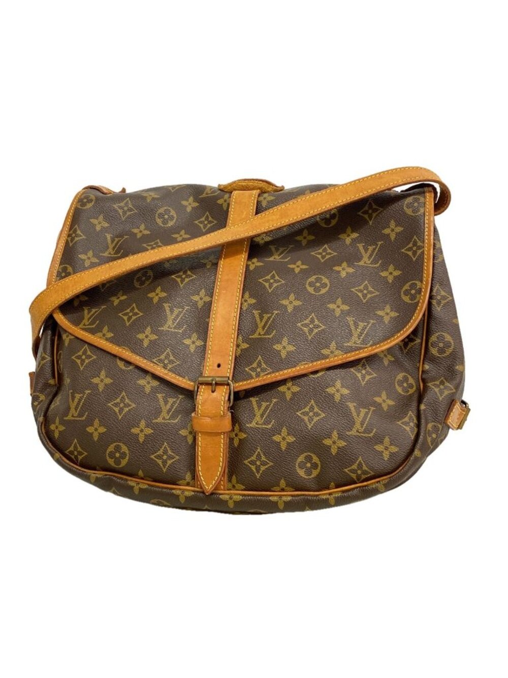Louis Vuitton Shoulder Bag Monogram Saumur 35 Brown